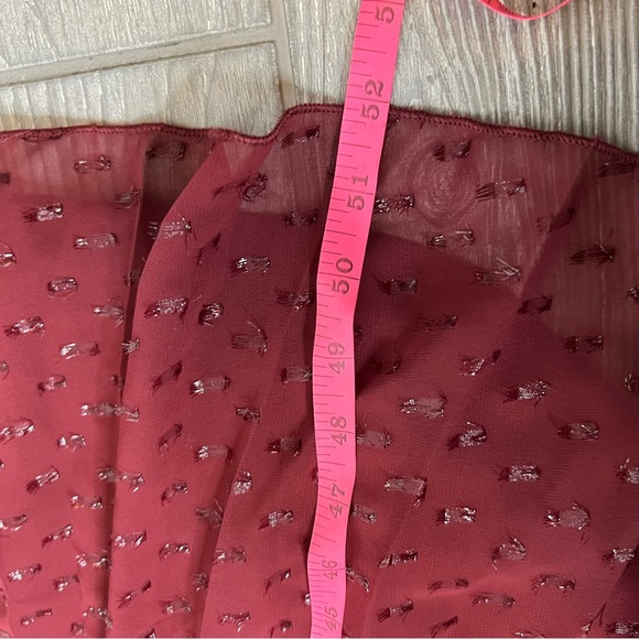 NWT ASOS DESIGN Curve button ruched waist pleated midi dress metallic dobby - Picture 8 of 10